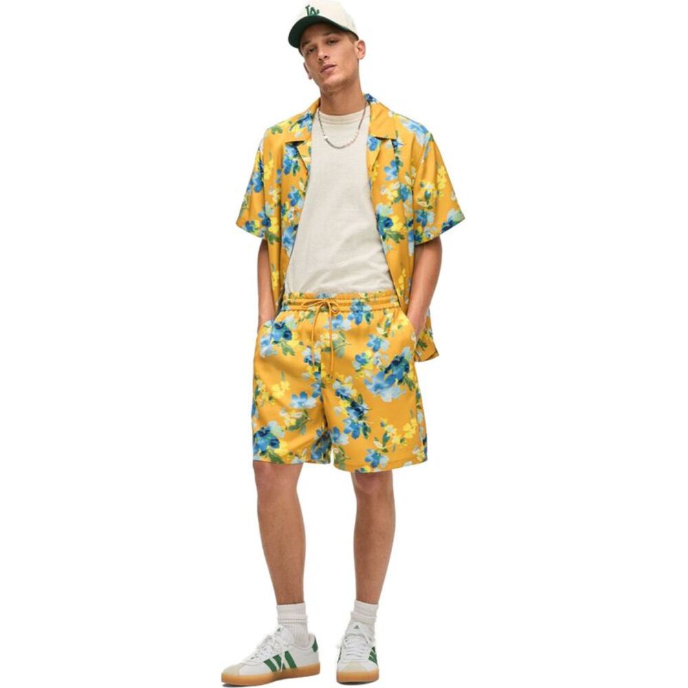 Mode Of One Mens Blurred Floral Relaxed-Fit 6-1/2" Casual Bermuda Shorts, NWT